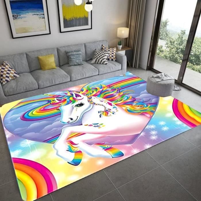 Tapis De Jeu Néon 3D 160x200 Cm - Motifs Graffiti, Antidérapant, Facile à Nettoyer - 12