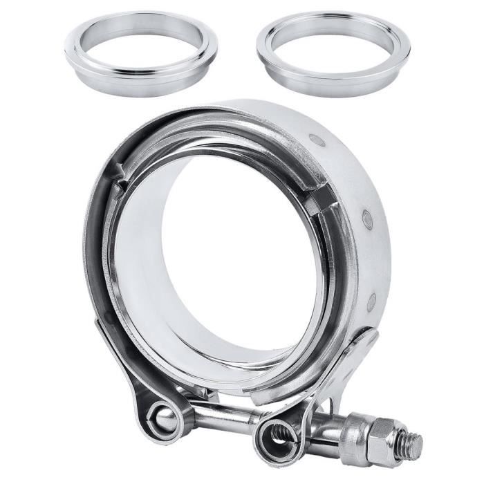 Mizikuu Collier D'Échappement De Moto, Collier De Tuyau D'Échappement Inoxydable Colliers De Serrage 68-73mm Pince D'échappement Pour Turbines Tuyaux De Drainage Raccord D'Échappement