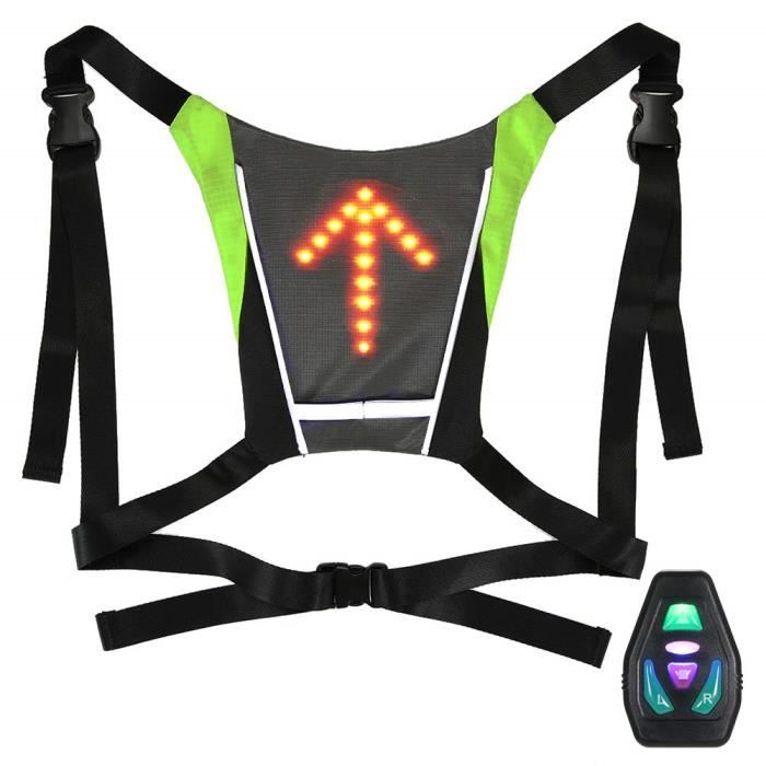 Gilet de Cyclisme USB Rechargeable R fl chissant Sac Dos avec