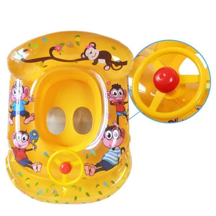 Ete Bouee Gonflable Bebe Enfant Avec Volant En Peinture De Signe De Grands Yeux En Plein Vent Jaune Cdiscount Jeux Jouets