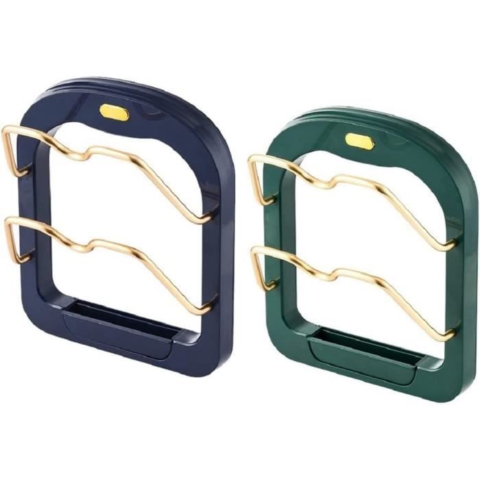 Support Couvercle Sans Percage Xyuayamz - Porte-Couvercle Mural Réglable 2 Pièces Noir