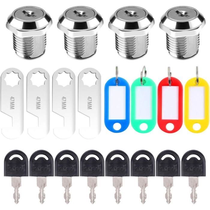 Serratura Per Cassetta Postale 16mm - Con Chiavi, In Metallo, Per Cassetti E Armadietti