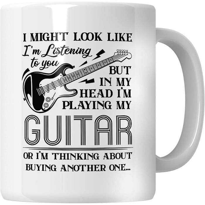 Tasses et tasses de guitare, cadeau pour guitariste, tasse à café