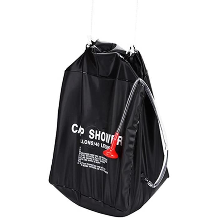 Sac De Douche Solaire 20L – Chauffage Solaire Jusqu'à 45°C – Tuyau Amovible – Camping
