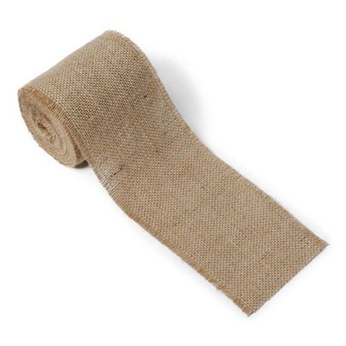 RUBAN JUTE NATURELLE 10CM X 5M Beige Ivoire Crème Écru Naturel Taupe
