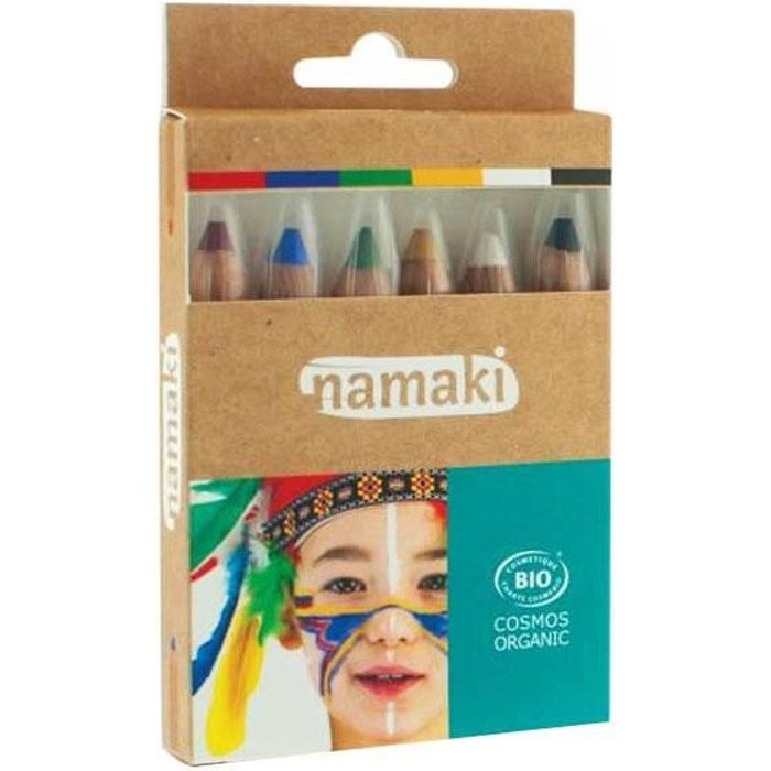 Namaki Kit 6 Crayons de Maquillage Arc-en-Ciel Bio