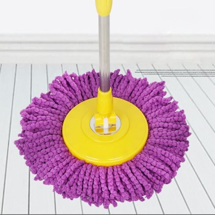 Têtes De Balai Rotatives Lavables YUETTYY - Lot De 4 Pour Balai Leifheit Clean Disc (Microfibre Ronde)