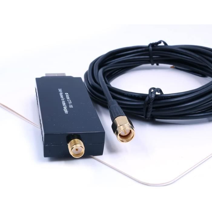 Adaptateur Radio DAB+ Erisin Avec Antenne Amplifiée MCX - Récepteur Numérique USB Pour Autoradios Android