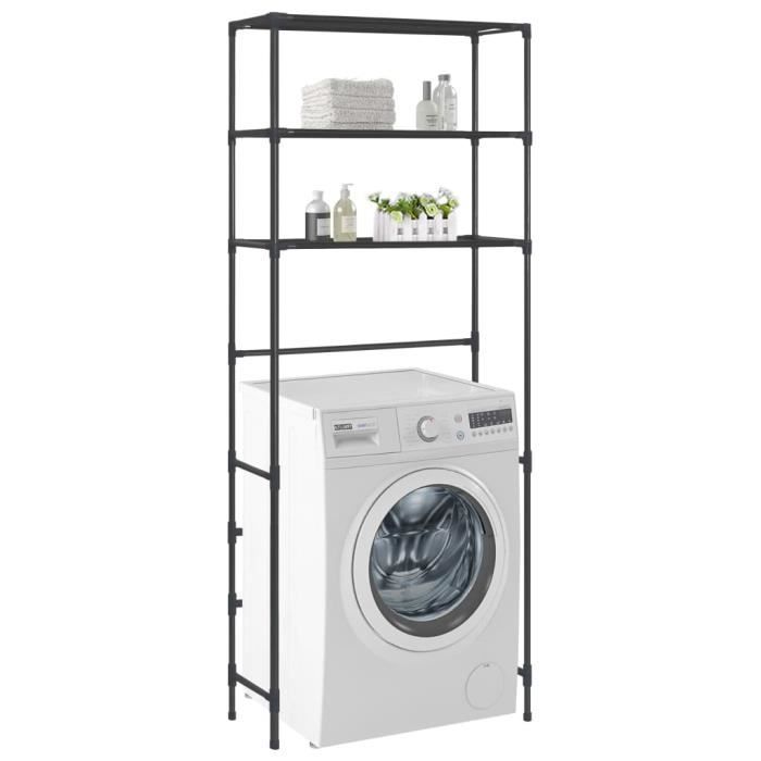 Elégant - Support de rangement au-dessus lave-linge 3 niveaux Mode - Étagère de rangement 69x28x169cm @686549