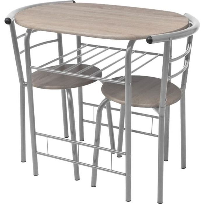 Ensemble Table A Manger 2 Personnes 2 Chaises Mdf Style