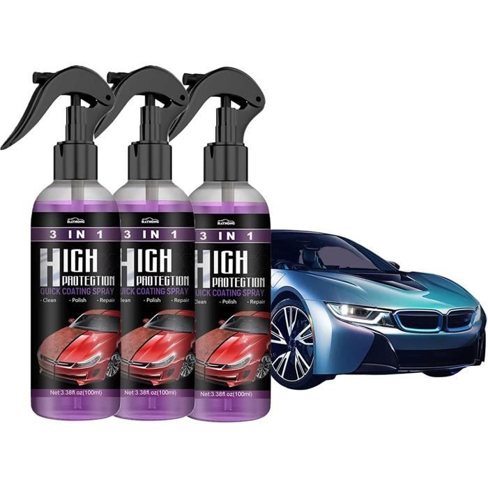 Spray de revêtement de nettoyage rapide pour voiture, 3 en 1
