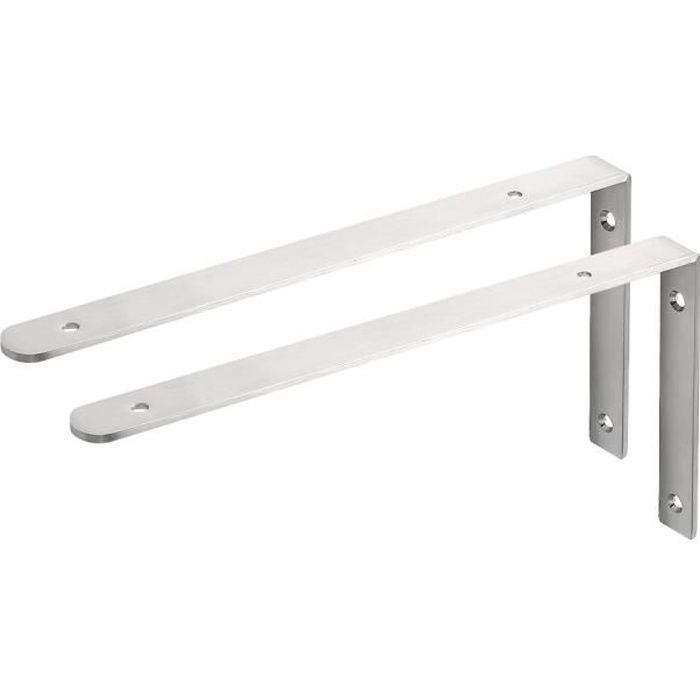sayayo equerre pour etagere d angle brace joint equerre support d etagere murale a suspendre 300 mm 160 mm en acier inoxydable cdiscount bricolage