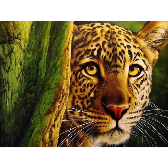 Kit Peinture Diamant 5D 40x50cm Forêt Cascade Printemps - DIY Carré Square, Broderie Diamant Paysage Détail Pour Décoration Murale