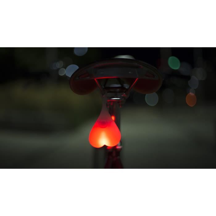 Lumière LED feu arrière pour vélo cyclisme - BIKE BALLS - Rouge - Pour être vu - Sangle intégrée - 3 modes