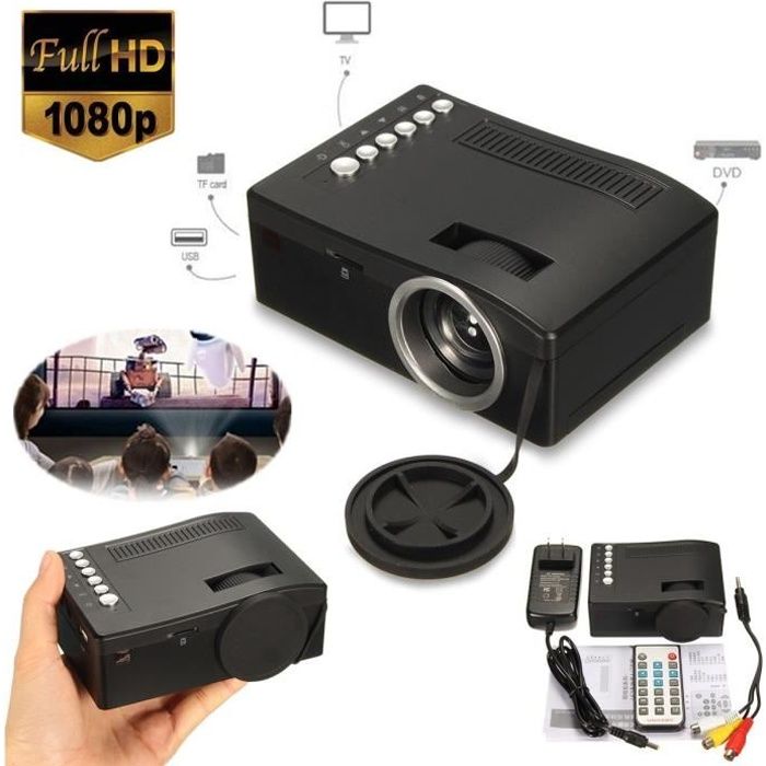 Vidéo Projecteur HD LED Mini WiFi 1080P UC18 Projecteur Portable 400lm