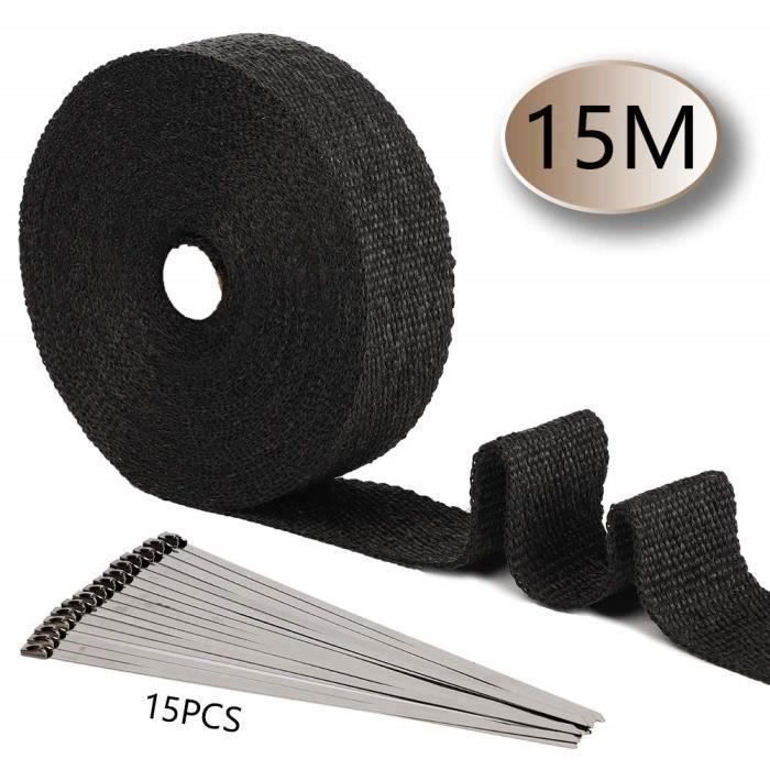 Or 5M Isolant Thermique Bande en Titanium Magma pour Collecteur Echappement de Accessoire de Moto Et de Voiture