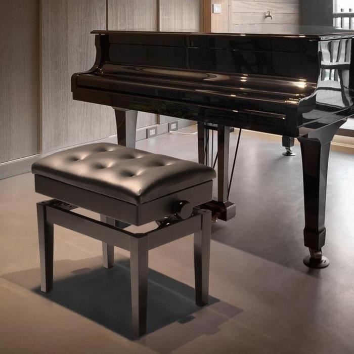IBOWZ Banquette Piano Banc,Tabouret Piano Banc de Piano réglable avec  Compartiment de Rangement de Musique Tabouret de Piano Moderne avec siège