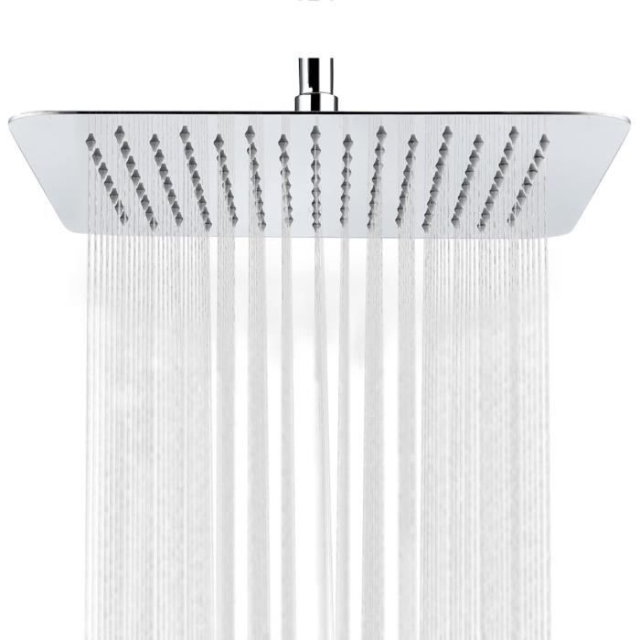 Pommeau De Douche Carré 12 Pouces Tête Douchette En Acier Inoxydable Accessoires De Salle De
