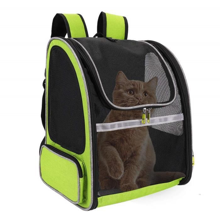 FREESOO Sac de Transport Chat Chien Pliable Double épaule Sac à Dos pour  Animaux Respirant Paniers de Transport avec Fenêtre en M - Cdiscount