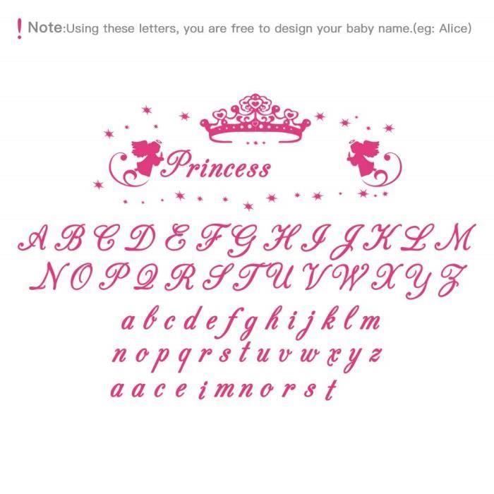 Bk Stickers Personnalise Prenom Autocollants Muraux Mural Princesse Chambre Bebe Fille Enfants Garderie Decoration Art 3119 Cdiscount Maison