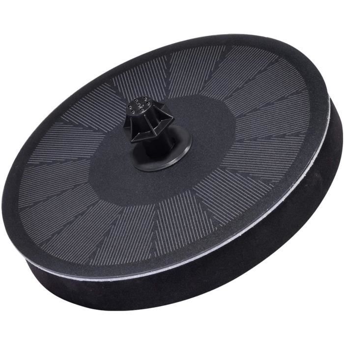 Pompe Fontaine Solaire 3W 120L/h - 7 Buses | Pour Bassin, Jardin, Oiseaux & Aquarium Extérieur