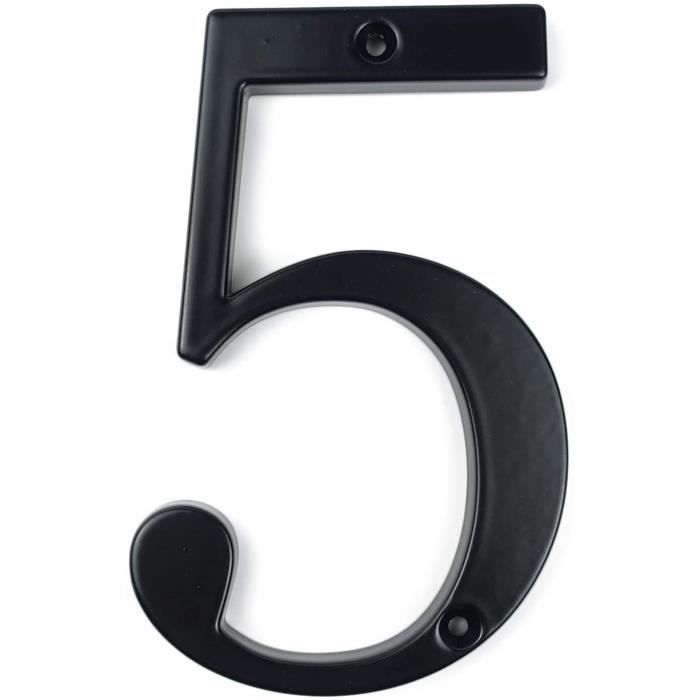Numéros de porte modernes Plaque de signalisation Numéros d'adresse de la maison en alliage de zinc HASWARE Plaque de numéro de maison 4 pouces 10 cm 8, Noir 