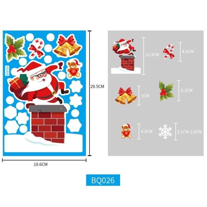 Coffret de décoration,Autocollants de noël pour fenêtre,décorations