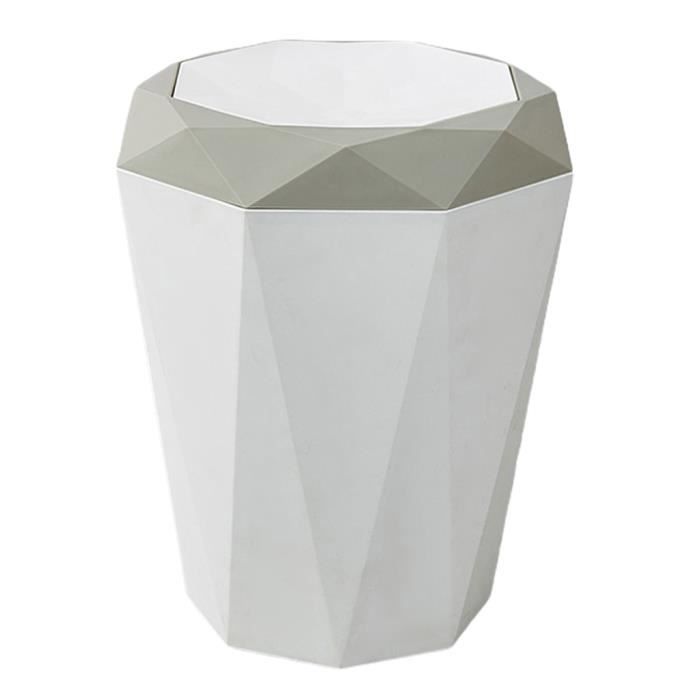 Sharplace Poubelle, Poubelle, Poubelle Moderne Transparente, Corbeille à Papier Pour Bureau, Salle De Bain, Cuisine, Chambre à Coucher, Maison, Gris L