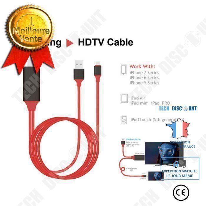 Câble Lightning pour HDMI HDTV Câble Adaptateur AV 1080p pour iPad Air Pro-accessoire câble vidéo et audio COSwk31276