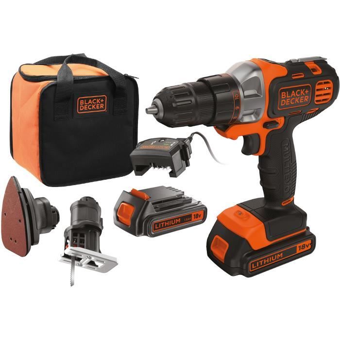 Perceuse Scie sauteuse 2 Batteries 1,5Ah et chargeur inclus Pack d/'outils 18V Meuleuse Ponceuse HYUNDAI HPACK18V4