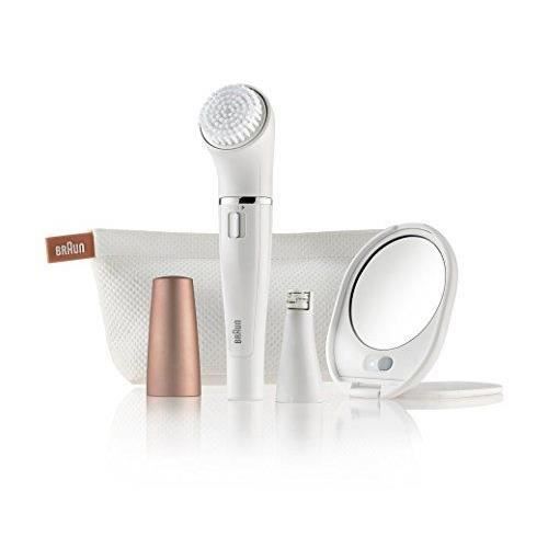 BRAUN Brosse et &eacute;pilateur pour le visage  Face 831 avec &eacute;tui en cuir et miroir 