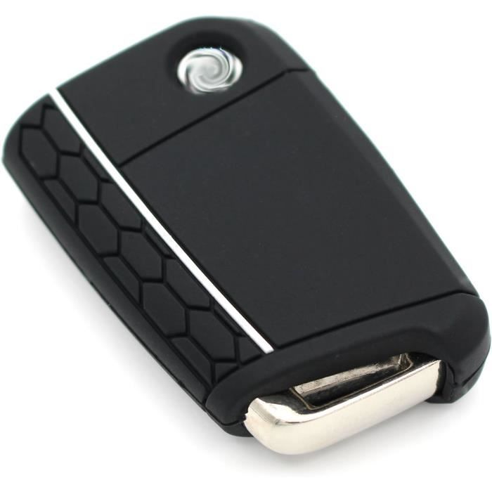 Vb Coque De Protection En Silicone Pour Clé De Voiture À 3 Boutons Noir ...
