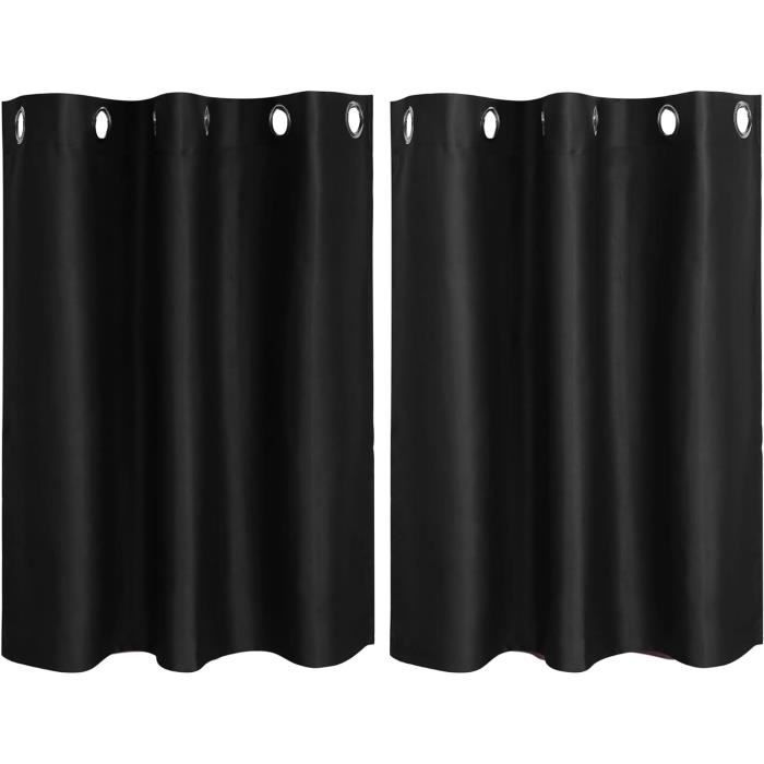 Rideaux Courts Occultants Thermique Beige Pour Petites Fenêtres De