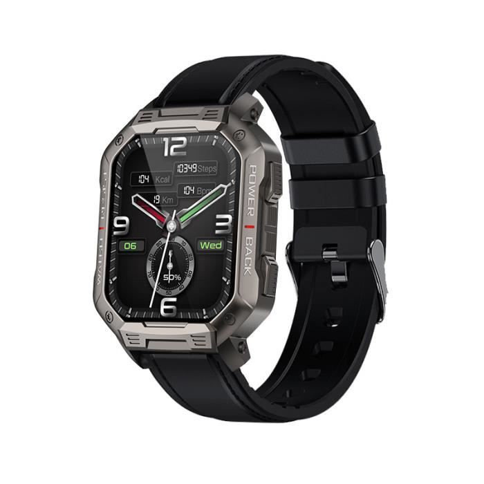 Montre intelligente Montre intelligente militaire pour hommes montre intelligente tactique de 183 pouces