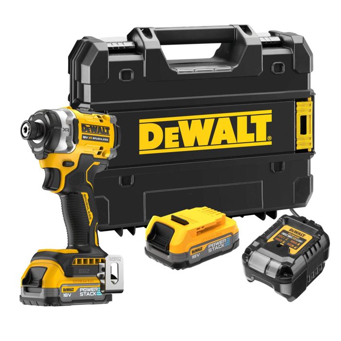 Visseuse à chocs 3 Vitesses 18V 282Nm XR DEWALT avec 2 batteries 18V 1.7Ah chargeur TSTAK DCF860E2T QW - vue 2