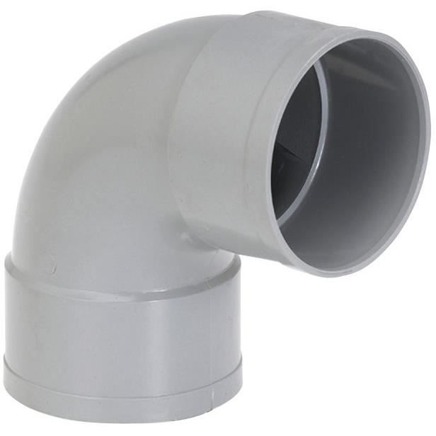Coude PVC femelle femelle 87° - GIRPI - D : 100 mm - Plastique - Intérieur - Blanc
