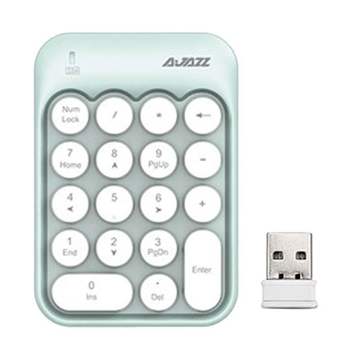 Pavé Numérique Sans Fil Clavier Numérique Sans Fil 18 Touches 2,4 GHz USB Portable Coloré Pour Ordinateur Portable Clavier Numérique Bluetooth