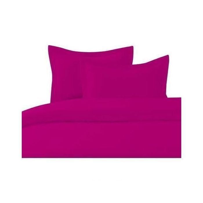 Housse de couette 140 x 200 unie rouge 100% coton - 57 fils-cm² Housse de couette 140 x 200 unie rouge 100% coton - 57 fils-cm²