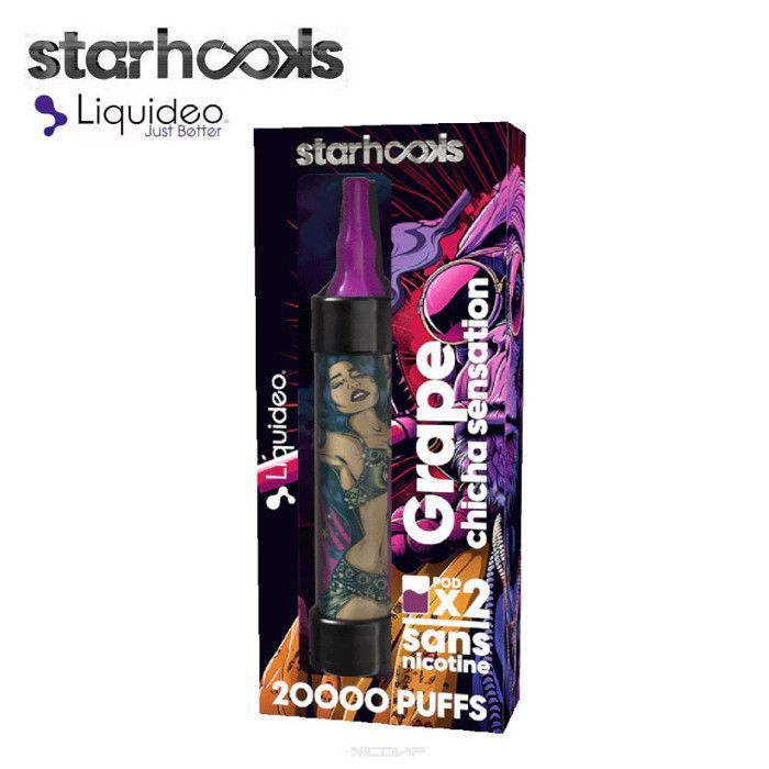 E-cigarette Chicha Starhooks Liquideo starter Kit Grape - sans nicotine