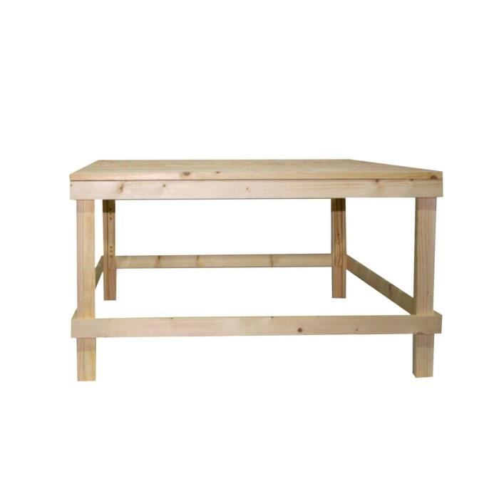 mobili rebecca® table basse type pallette bois natural clair rustique country salon sejour