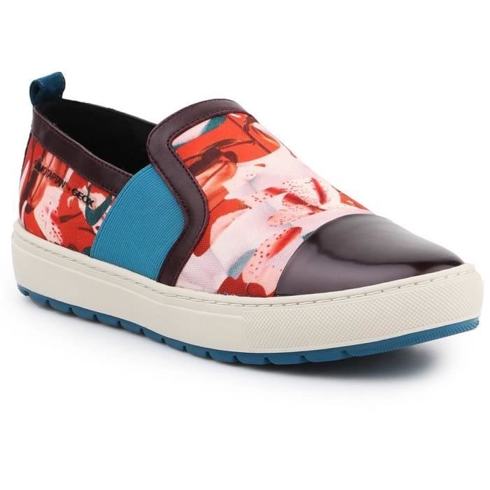 Geox Baskets - GEOX - D Breeda - Femme - Rouge - Lacets