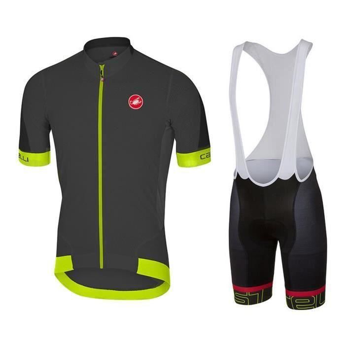 Maillot Cyclisme Homme Canari Rouge Taille L, Manches Courtes 1/2 Zip