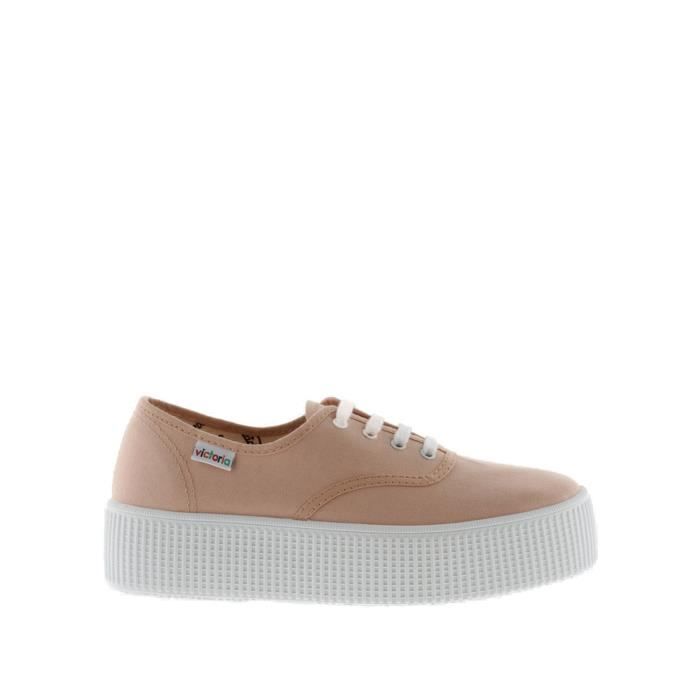 Baskets toile femme Victoria Inglesa VICTORIA Version basse A lacets Rond Fibre Textile Caoutchouc