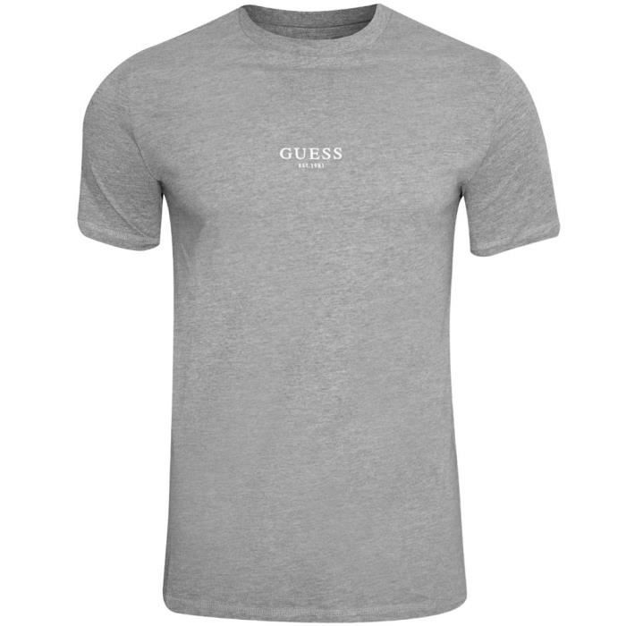 T-shirt GUESS Gris Taille M - Homme - Occasion En Très Bon état