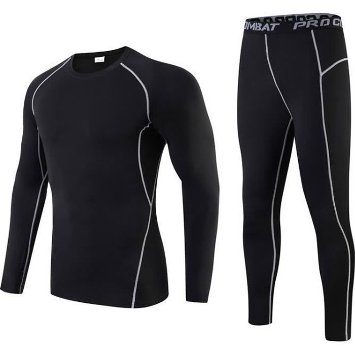 Ensemble de sous-vêtements Thermiques Baselayer Homme Gris