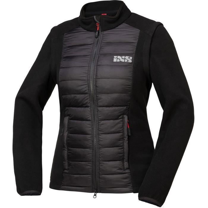 Veste moto femme IXS team zip-off - noir - M