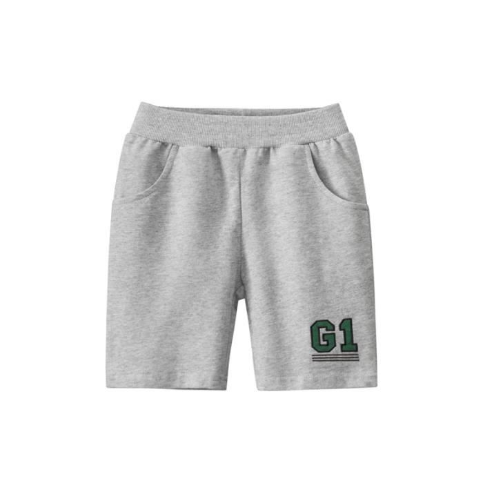 Bermuda Enfant Gar on en Coton Confortable Sport Casual Doux