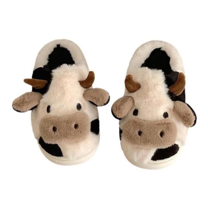 Chaussons Enfant Hiver Peluche Chien - Chauds, Antidérapants, Doublure Polaire, Tailles Enfant