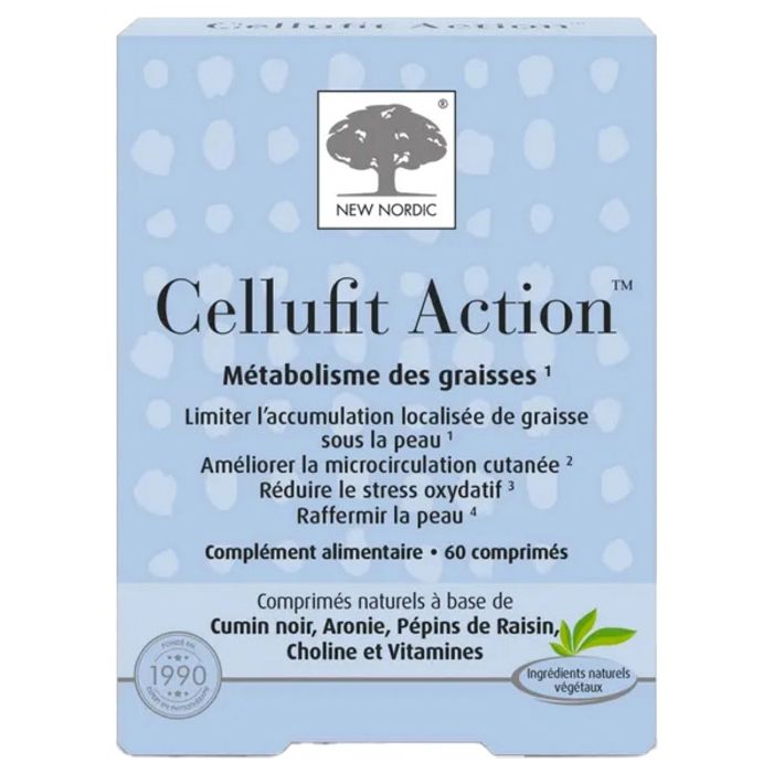 Meilleurs prix pour Comprimés anti-cellulite - New Nordic - Cellufit Action - 60 comprimés - Femme - Adulte