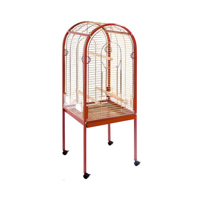 Comparer les prix de Cage Grillagée Perroquet Sara C-2 Toit Dôme Rouge Et Or - Gaun